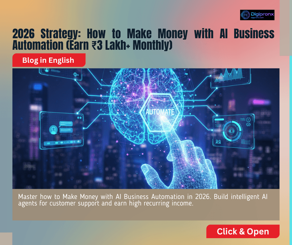 2026 Strategy: How to Make Money with AI Business Automation (Earn ₹3 Lakh+ Monthly) guide