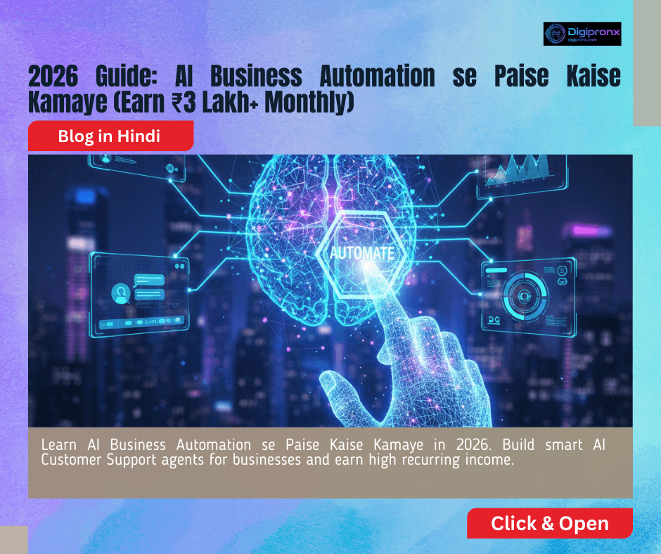 2026 Guide: AI Business Automation se Paise Kaise Kamaye (Earn ₹3 Lakh+ Monthly) guide