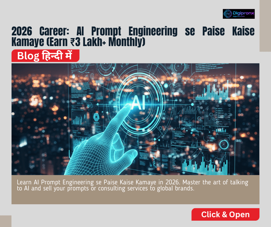 2026 Career: AI Prompt Engineering se Paise Kaise Kamaye (Earn ₹3 Lakh+ Monthly) guide in hindi